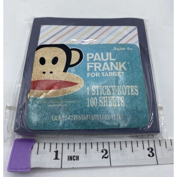 Paul Frank Sticky Notes 3 Inch 100 Sheets Memo Cube Julius The Monkey 90s Y2K - Picture 7 of 9